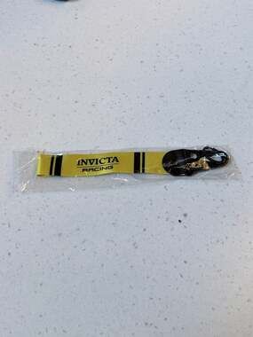 Invicta Racing Yellow and Black Keychain Lanyard Model IG0372